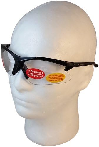 Олимписки оптички безбедносни очила со двојна читател со 1,5 чиста леќа и торба за чистење на леќи