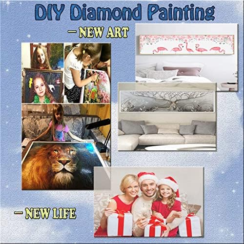 Дијамантски комплети за сликање за возрасни, Feathere Diamond Art Kids почетник DIY 5D боја по броеви, големи целосни вежбачки квадратни дијаманти
