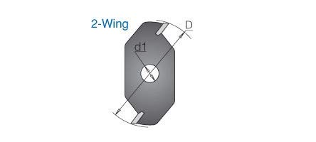Алатка Амана - 53102 склопување на секач 2 крило x 1-7/8 dia x 5/64 x 5/16 внатрешна диа