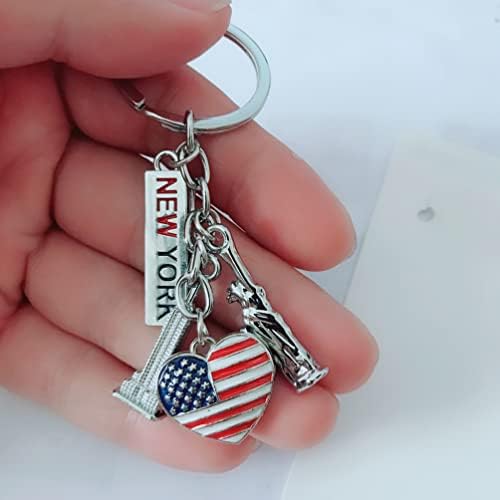 Галпада Приврзок За Клучеви Американски Ден На Независноста Синџир На Клучеви Статуа На Слободата Клучен прстен сад Патриотски