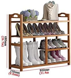 Дингз 4-ниво решетка за чевли, организатор на чевли со седиште, полица за складирање на чевли за влезна ходник дневна соба и бања