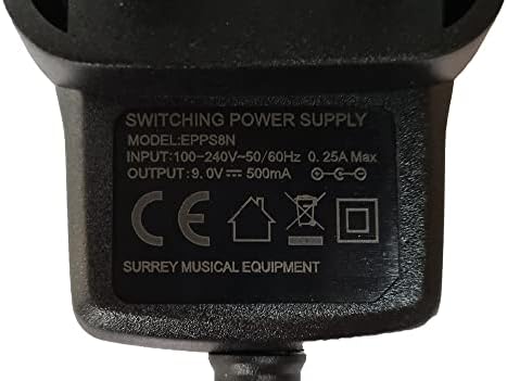 Замена на електрична енергија за адаптер за дисторзија на метали за црно кафе Danelectro DJ-21 адаптер