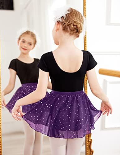 Заклаат девојки балетско здолниште со шифон Повлечете ги здолништата за танцување за дете/детска танцувачка облека 2 пакет