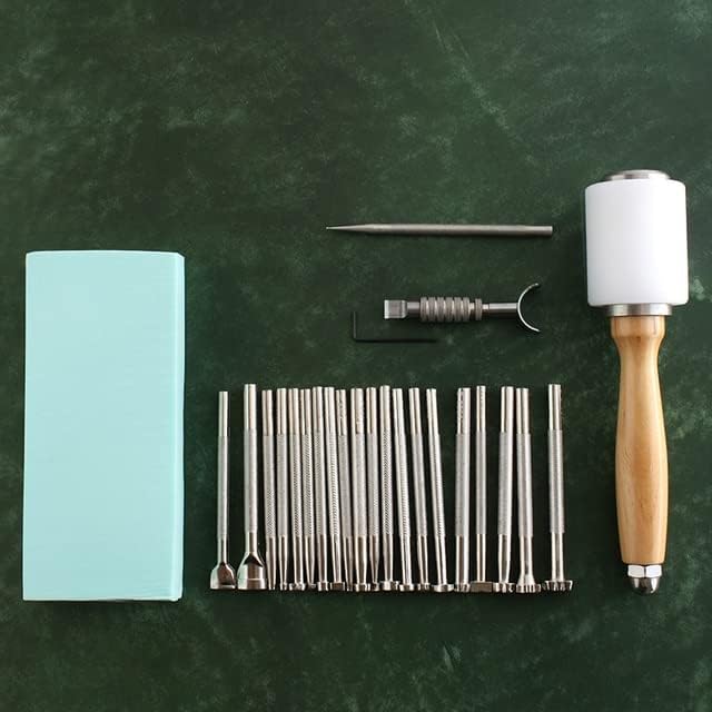 DIY кожен занаетчиски комплет од не'рѓосувачки челик запечатување алатки за резба гума од кожена кожа кожа - работа -