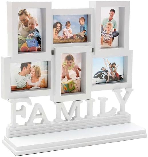 Семејната меморија на семејството Гелтнн Пластична wallид за висина слика Стенд 6 мултифункционална фото рамка wallидна декорација на домови