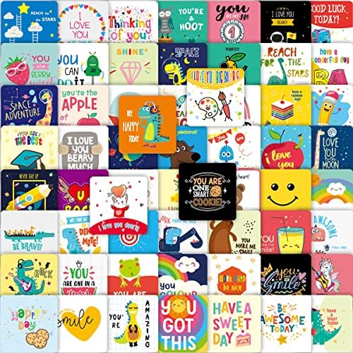 Фантазион Ручек Кутија Белешки За Деца, 60 Парчиња Симпатична Позитивна Афирмација Ручек Кутија Картички За Деца Во Градинка,