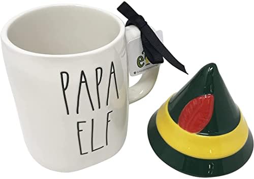 Раи Дан Папа Елф кригла - со капаче за капа - керамика - Божиќ