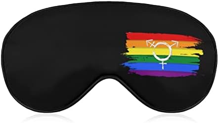 Акварел Виножито знаме геј гордост за спиење слепа маска симпатична сенка за очи Смешно ноќно покритие со прилагодлива лента за жени мажи