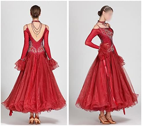 Ccbuy стандарден фустан во сала за фустани за фустани за танцување фустани танц танго -танц костуми жени танцуваат облечени