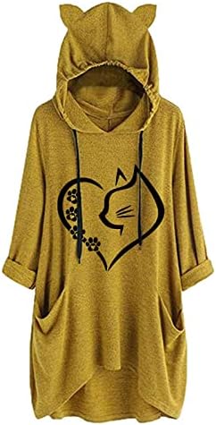 Womenените леопард шарени шиење на манжетните врвни есенски зимски долги ракави пулвер тркалезен џемпер со џеб со џеб