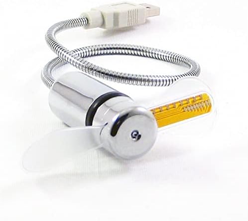 Gigicloud USB вентилатор со LED светла, шарен LED осветлување вентилатор USB напојуван мини флексибилен вентилатор Смешни USB Gadgets Gadgets