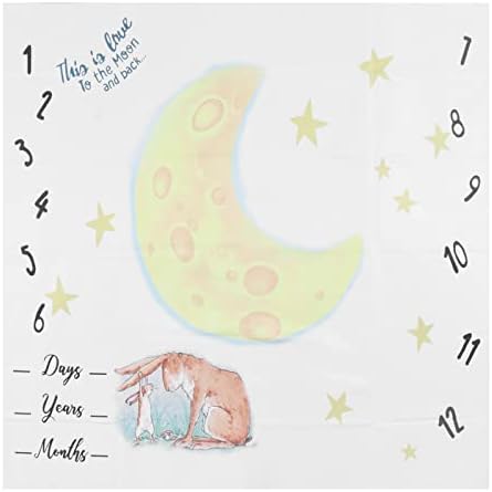 Бебе ќебе - Бебето со пресвртница ќебе Месечината зајаче шема симпатична стил DIY правејќи ткаенина материјална месечна позадина на фотографијата
