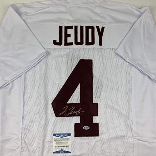 Автограмиран/потпишан Jerryери udуди Алабама Белиот колеџ фудбалски дрес Бекет Бас Коа
