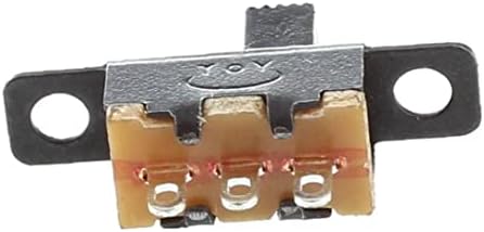 Ruluti 20PCS мини големина црна SPDT Switch Switch Switch Micro Latching Toggle Switch за мали електронски проекти за напојување