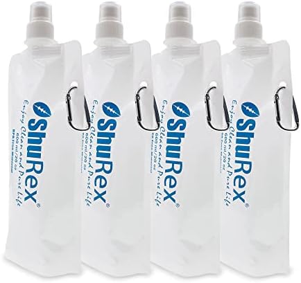 4 пакет 20oz/ 600ml склопувачка торбичка за вода за филтер слама, компатибилна со LifeStraw и друга слама филтер за вода; Вода торба,