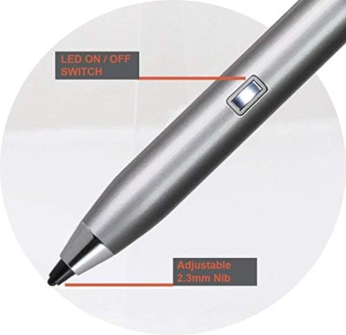 Navitech Silver Mini Fine Point Digital Active Stylus пенкало компатибилен со таблетот Acer A3-A30-17PS таблета 10 инчи