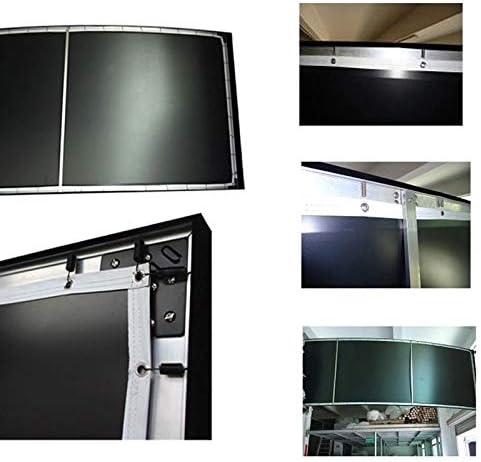 PDGJG 4K 16: 9 Бели ткаени акустични транспарентни прилагодени HD 3D Curved Fixed Frame Projector Screen за екран за проекција на домашно