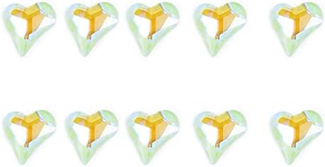 10 парчиња нокти Работнички функционални срца во боја на бонбони, додатоци за нокти, креативен 3Д ефект Loveубовен накит на ринестон