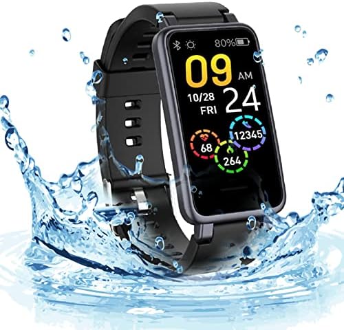 Adumix Smart Watch, Fitness Tr? Cker со текст и повик, блу? Oxyg? N, H? Art Rat?, Монитор за спиење, IP67 водоотпорен, 0,96-инчен HD екран