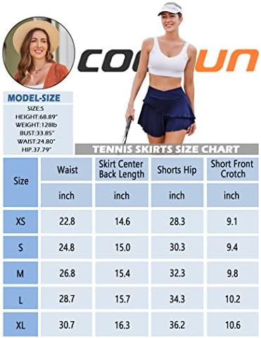 Корорун жени тениски здолниште кросовер голф Скортс здолништа со атлетско здолниште со лесни здолништа со 3 џебови за трчање