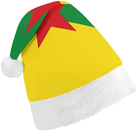 Француска Гвајана Знаме Божиќ Шапка Мека Кадифен Дедо Мраз Капа Смешни Бини За Божиќ Нова Година Празнична Забава