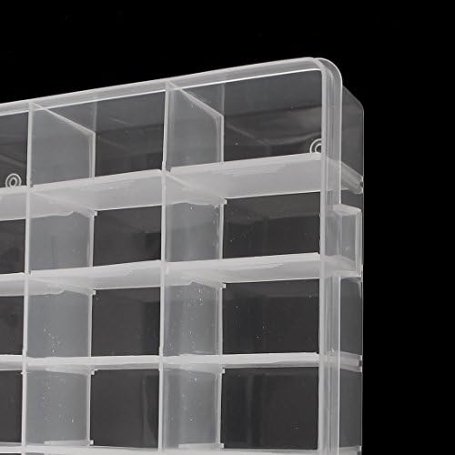 АЕКСИТ пластични 24 организатори на алатки слотови електронски компоненти кутии за складирање кутии за кутии за алатки 19.5x13.2cm