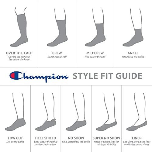 Шампионски женски чорапи, перформанси без шоу, ниско сечење и мултипаки за штит од потпетици, 6 и 12 пакувања