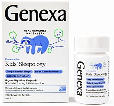 Генекса Спиење За Деца – 60 Таблети | Сертифициран Органски &засилувач; Не-Гмо, Мелатонин-Слободен, Лекар Формулиран, Хомеопатски
