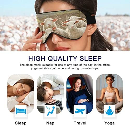 Кигаи спиење маска за очи за мажи жени, блокирајќи ноќно спиење, слепило со прилагодлива лента, мека дишење удобна сенка на очите за патни
