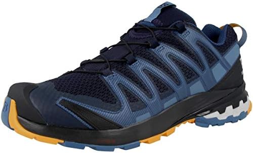 Salomon Xa Pro 3D V8 Trail Trail Train Shoes For Men, Night Sky/Темно тексас/Butterscotch, 10,5