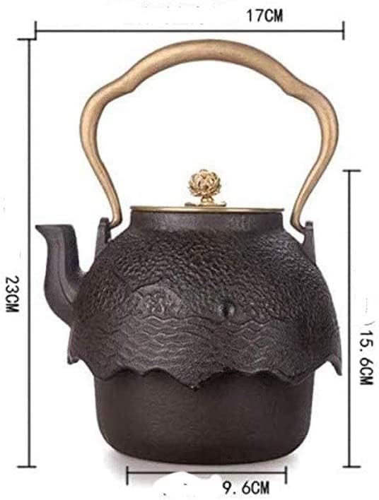Леано железо тенџере леано железо чајник рачно изработено неоткриен котел кафе сад со вода чај сет меур чајник чајници