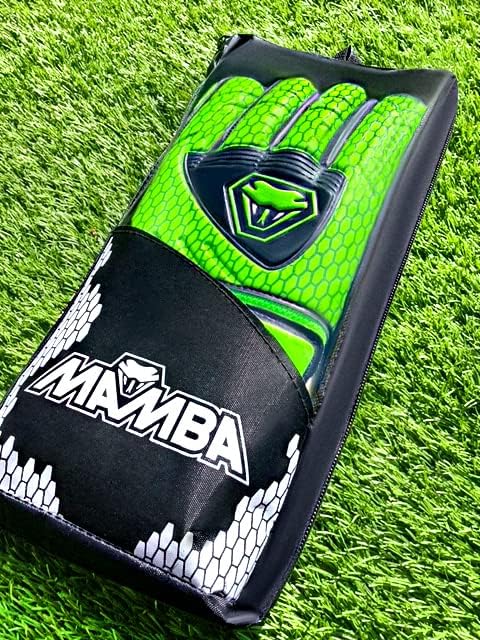 Нараквици на голмани на Мамба за млади и возрасни - Премиум квалитетен латекс дланка и задната рака; Заштита на 'рбетот на прстот и рачен лента