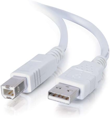 C2G USB Кабел, USB 2.0 Кабел, USB а До Б Кабел, 9.84 Стапки, Бело &засилувач; USB Кабел, USB 2.0 Кабел, USB А До Б Кабел, 6.56