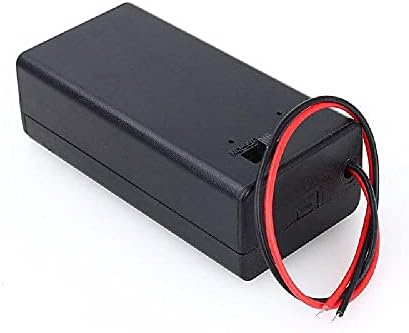 Држач ЗА Батерии 9V, Кутија За Складирање На Батерии ABS Со Капак и Прекинувач ЗА САМОСТОЈНО И Одржување