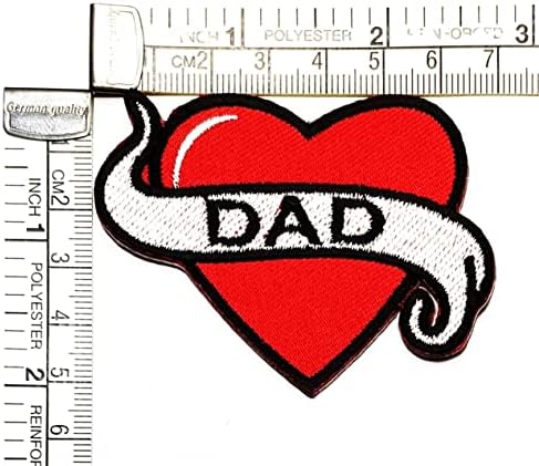 Кленплус 3 парчиња. Азбуките Го Сакаат Тато Со Слатки Црвени Срцеви Закрпи Цртани Деца Налепница За Деца Рачно Изработена Везена