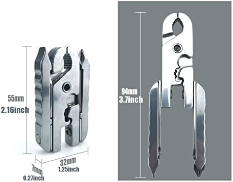 Мултифункционални склопови на склопување на Fakeme Multitool Professional со нож 10 во 1 мини клешти за активности на отворено кампување