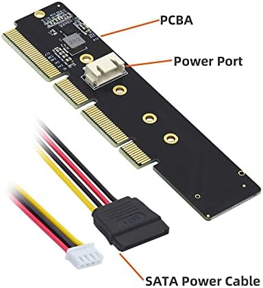 Cablecc ngff M.2 M-Key NVME AHCI SSD до PCI-E 3.0 16x 8x 4x адаптер за напојување со низок профил Висина 3cm за 110mm 80mm SSD 1U сервер