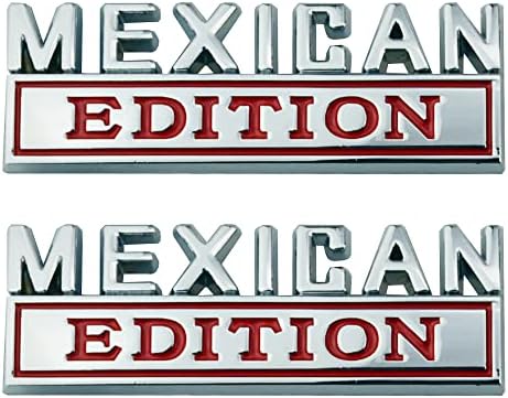 2 Пакувајте го мексиканското издание амблем 3Д значки за замена на декорацијата за универзални автомобили со автомобили, декорација на врата од возило