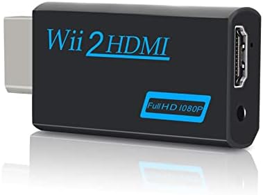 Tfufr Wii to HDMI Converter, Wii to HDMI адаптер конектор со целосен HD 1080p/720p видео излез и 3,5 mm аудио, ги поддржува сите режими