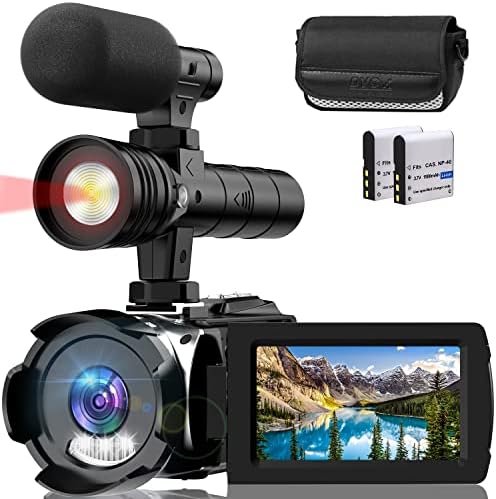 Видео Камера HOJOCOJO 4K, Дигитална Камера Со IR Светлина, 20x Дигитален Зум, 270° Youtube Блогирање Ноќно Гледање Камера Рекордер, Поддршка Целосна
