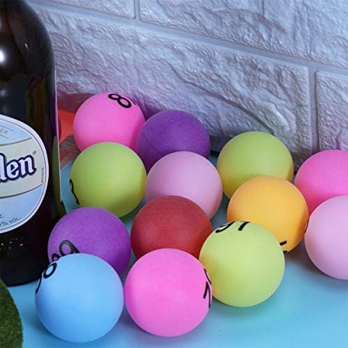Топки за лотарија Toyvian, разновидни топки во боја на пинг-понг, нумерирани топки за тенис на табели 40мм за декорација на забави за