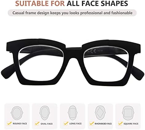 Очила за читање очила жени 4 пакувања стилски читатели +0,50