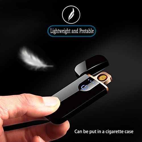 Електронски полесен, паметен електричен запалка, мини USB Полесен допир полесен допир двострана палење ветровито за светлосна полесна