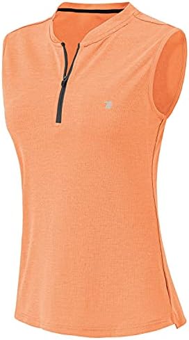 BGOWATU женски голф Поло кошули без ракави на ракави UPF UPF 50+ Тениска маица лесна тежина Брзо суво