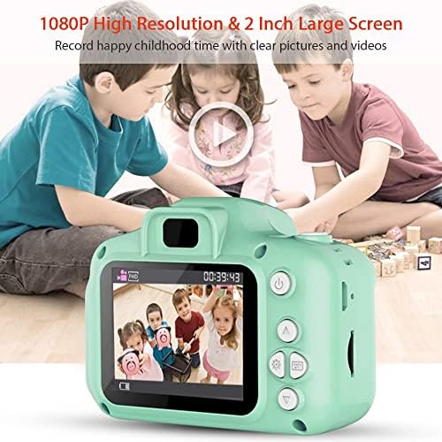 Xixian 1080p деца со висока резолуција Деца дигитална камера мини видео камера со 13 пиксели 2 инчи голем екран на приказ на IPS за момчиња девојчиња