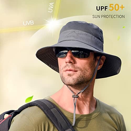 Сонце капи за мажи жени риболов капа upf 50+ дише широк летен УВ заштита капа