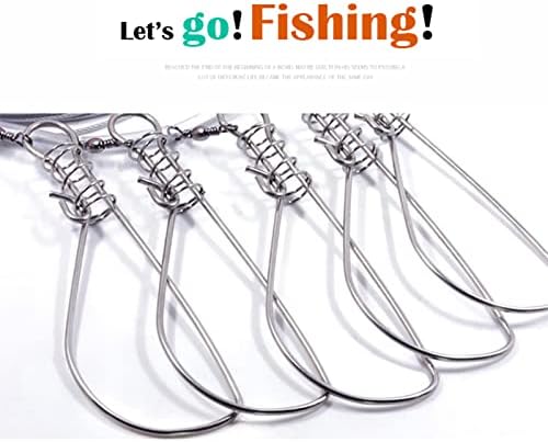 20 парчиња риболов клип, риба од не'рѓосувачки челик, држач за заклучување на риби за пешачење алатка за риболов на отворено