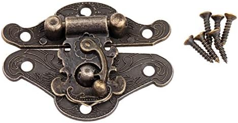 Безбедносен HASP заклучување 1 парчиња антички бронзено метално заклучување декоративни брави за заклучување кука дрвена кутија за