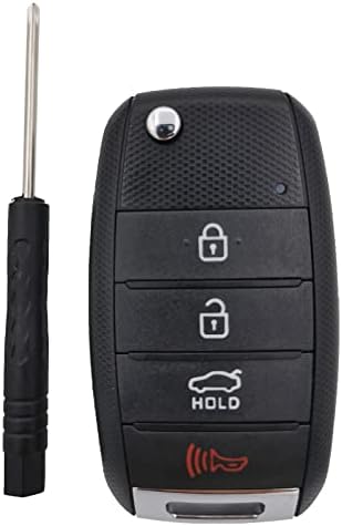 Копчиња Guibuhuse 4 Флип клуч за замена за куќиште за куќиште FOB Shell Cover се вклопува за Kia 2014-2020 Optima Sorento Sportage Rio