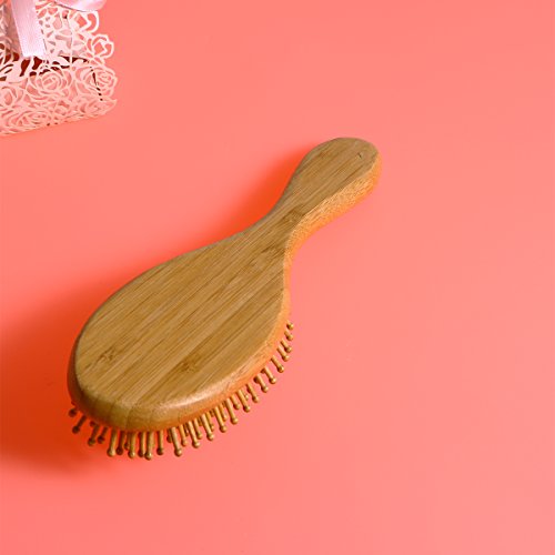 Doitool четка за коса за жени природно бамбус анти-статички дрвени влакна Масажа Скалп чешел чевли за коса, грижа за коса, дрвена брада чешел,
